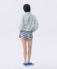JUNEJUNE SPACE Floral Check Banding Shorts_Navy