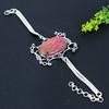 Rhodonite Gemstone Handmade Ethnic 925 Silver Gift Jewelry Bracelet 7-8" F5z91