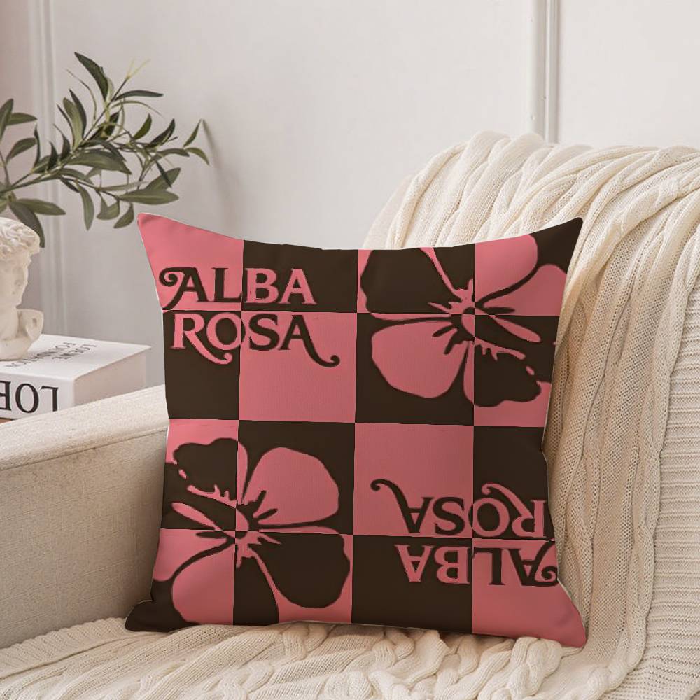 

Fashion A-ALBA R-ROSA Pillow Case Home Decor Throw For Sofa Bed Car Room Decor Gift Idea 12x12Inch