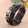 Mens Vintage Multilayer Braided Faux Leather Bangle Cuff Bracelet Wristband