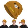 Rilakkuma Relax Bear Big Face Men Women Adult Beanies Caps Knitting Bonnet Hat Warm Hip Hop Autumn Winter Outdoor Skullies Hats