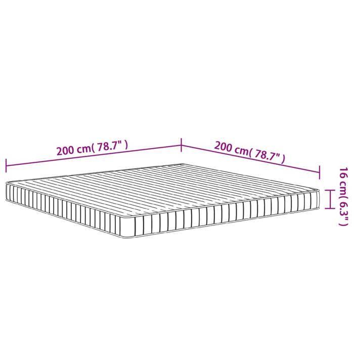 VidaXL Medium-Soft Foam Mattress, Springless Mattress with Zipper, Double Mattress for Bedroom 373027