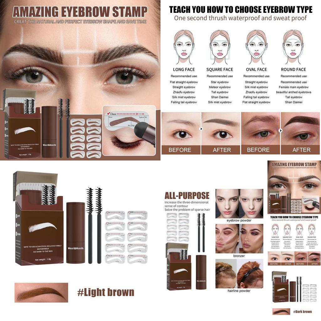 West Month Waterproof Long Lasting Deep Brown Eyebrow Powder For Effortless Makeup