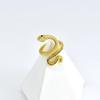 Retro European-American Snake Ring: Gold-Plated Copper Winding Animal Design