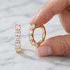 Temperament Crystal Studded Earrings Light Luxury Zircon Ear Stud Small Hoop Earrings  Wedding