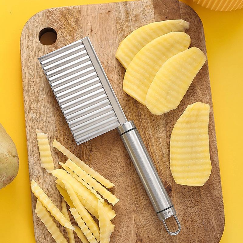 Stainless Steel Wave Potato Slicer Wavy Vegetable Cutter with Handle Kitchen Tool United States