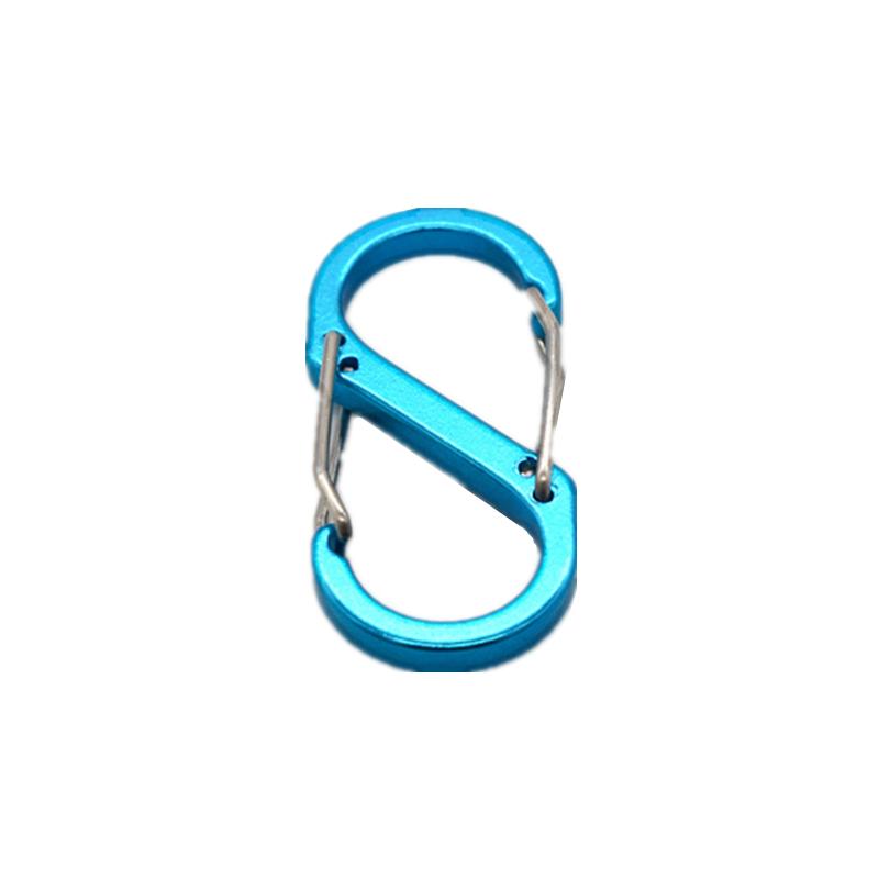 Bilateral Suspended Buckles In Aluminum Alloy For Outdoor Sports Bottle Locking Ring  Keychai Luggage Buckl S-shaped Carabine