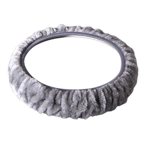 Mjuk kort plysch bilrattkåpa Höst Vinter Driver Tillbehör