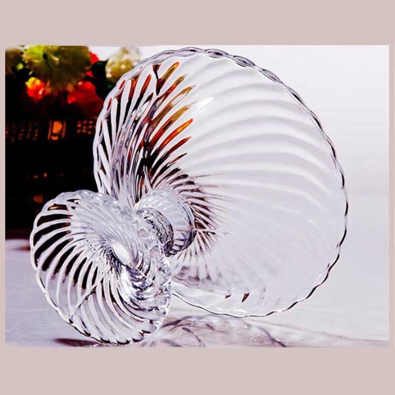 Fulaiwenci Crystal Glass High-Footed Fruit Bowl