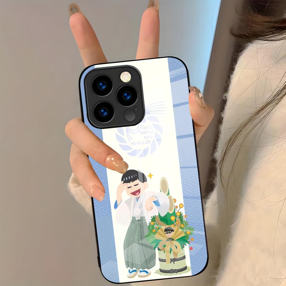 Anime Osomatsu Phone Case For IPhone 17 Pro Max 16 15 14 Pro Max 13 11 Plus Glass Cover