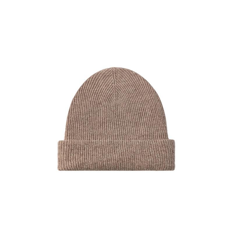 Premium Korean-Style Women's 100% Wool Knit Hat, Thickened for Warmth, Perfect for Autumn and Winter