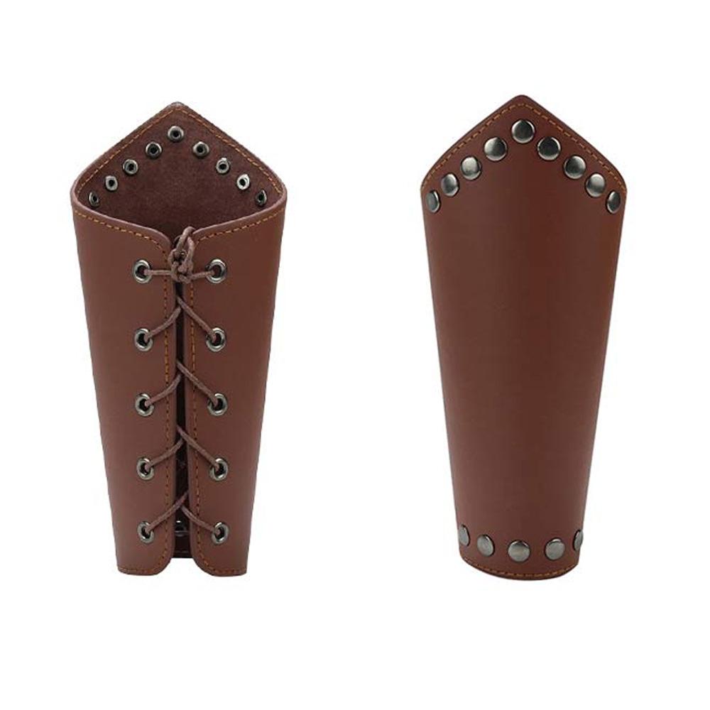 Medieval Men'S Leather Orgy Knight Belt Viking Wristband Halloween Punk Cosplay Bracer