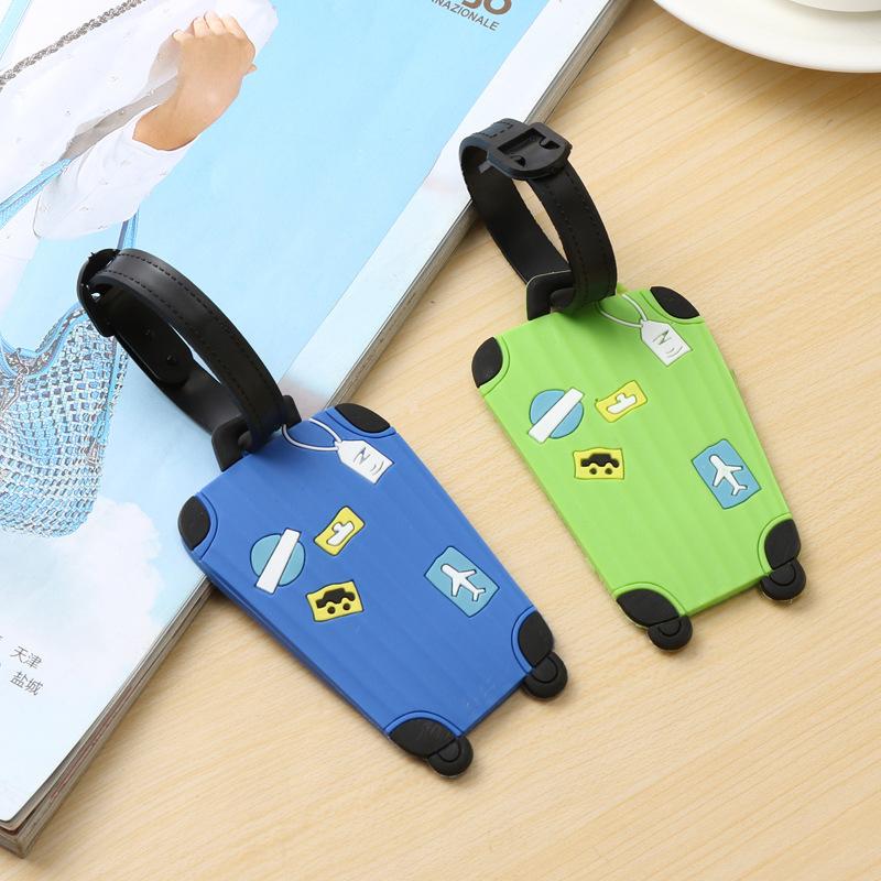 Novelty Strong Luggage Tag Pvc Silicone Letter Suitcase Name Address Id Tag Holiday Travel Handbag Label Suitcase Accessories