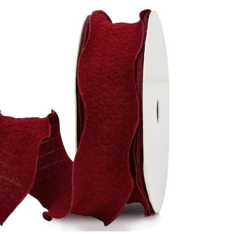 Yixing Zhai Wine Red Decorative Satin Ribbon