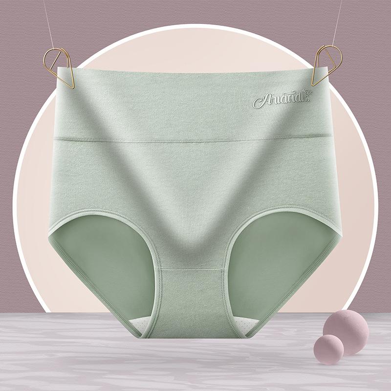

1 шт. Корректирующее белье женские трусики для контроля живота нижнее белье бесшовные ледяной шелк с высокой талией сексуальное похудение 2XL зелёный