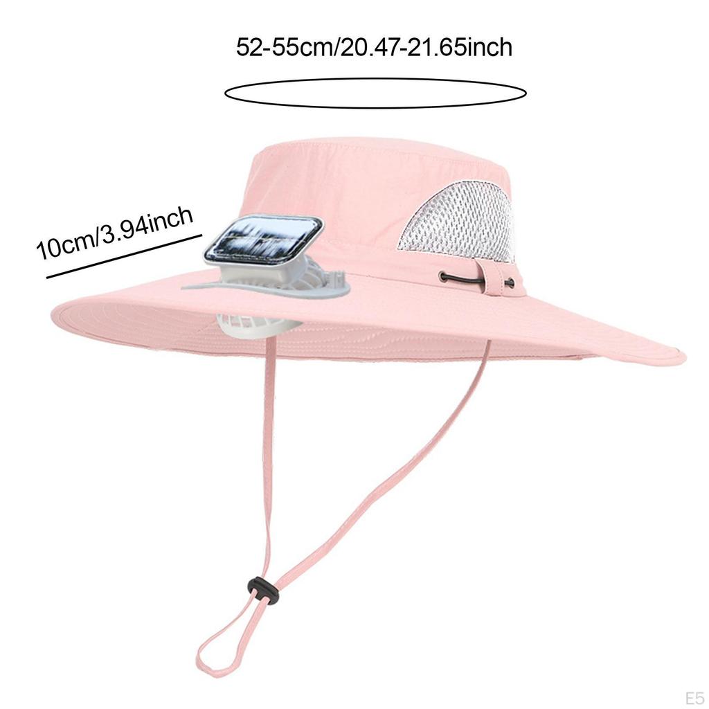 Kids Solar Fan Sun Protection Hat Breathable Cooling Rechargeable for Summer
