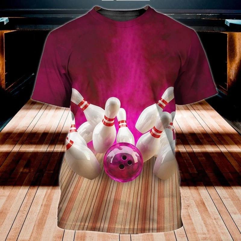 Bowling Shirt Men's T-shirt Summer O-Neck Casual Short-sleeved Jersey Sportswear Gym Tops Unisex Oversized Fashion Tees