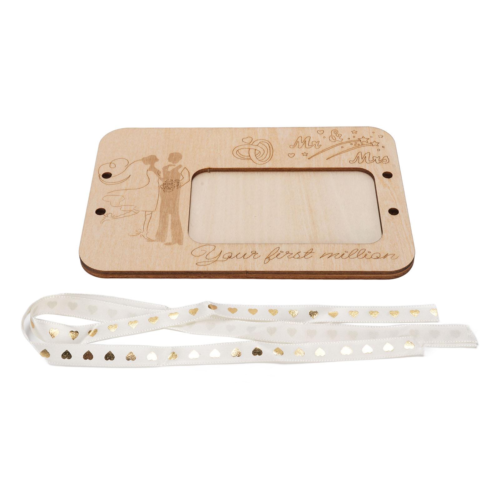 

Ваш Первый Миллион Деревянный Кошелек Держатель для Денег Денежный Подарок День Рождения Свадебный Подарок Настольное Украшение