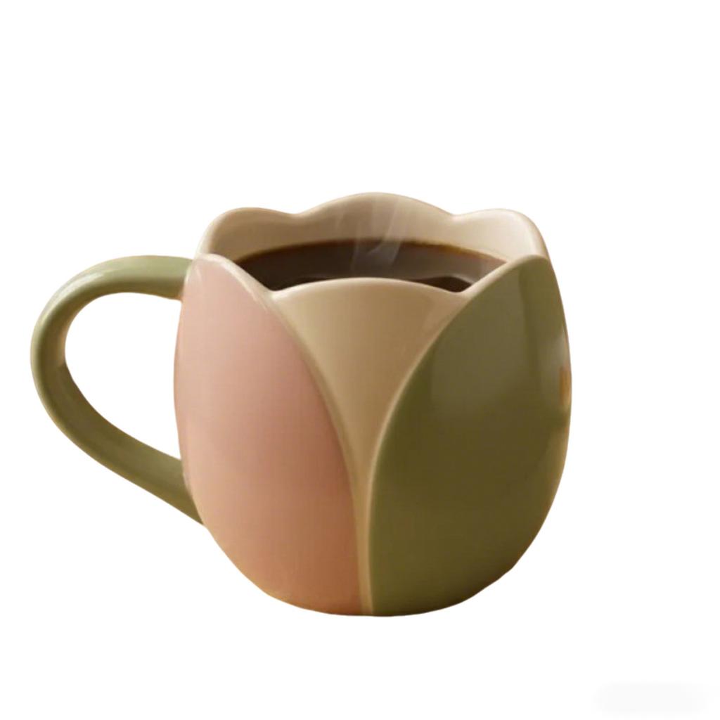 Elegant Floral Mug, Perfect Gift For Tea Lovers, For Birthda, Annrsaries, And Cozy Mornings, Gardening