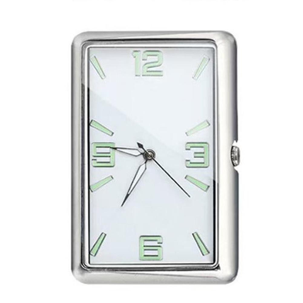 Car Quartz Electronic Clock Car Air Vent Self Adhesive Quartz Clock Workbench Storage Cabinet Noctilucent Electronics Clock