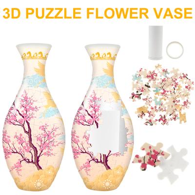 Kreative 3D-Puzzles Vase Schreibtisch-Dekoration Puzzle Blumenvase Ornamente Stressabbau Puzzle Handgefertigt Einweihungsgeschenke