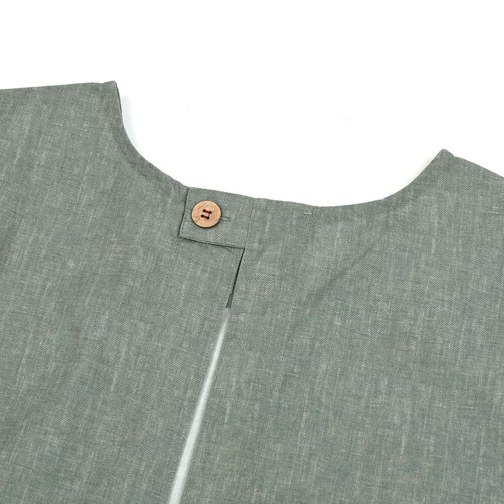 Animal mode button ribbon open knit [Kusuguru Japan] cap, green, M-L