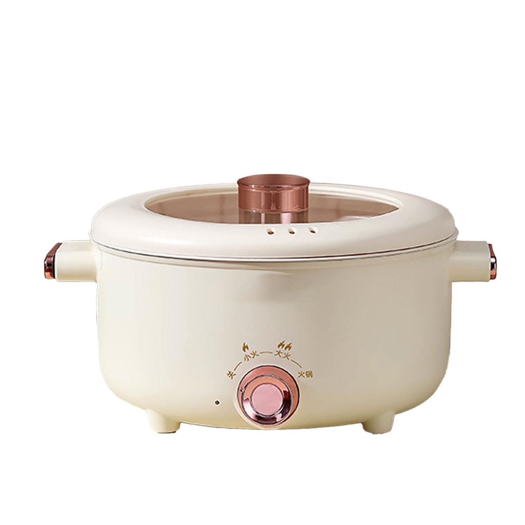 Electric Cooking Pot 3.5L 3 Temp Modes Antisticking Ceramic Glaze Multi Function Electric Cooker for Home Cooking 220V