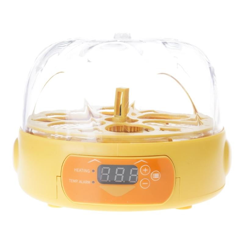 

Инкубатор для яиц 6 яиц Инкубаторы для высиживания яиц Контроль тепла и влажности 6 яиц Полностью переворачивающийся Птицеводческий инкубатор 1 жёлтый