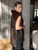 European and American fashion imitation mink fur vest women's winter thickened warm brown plush vest top