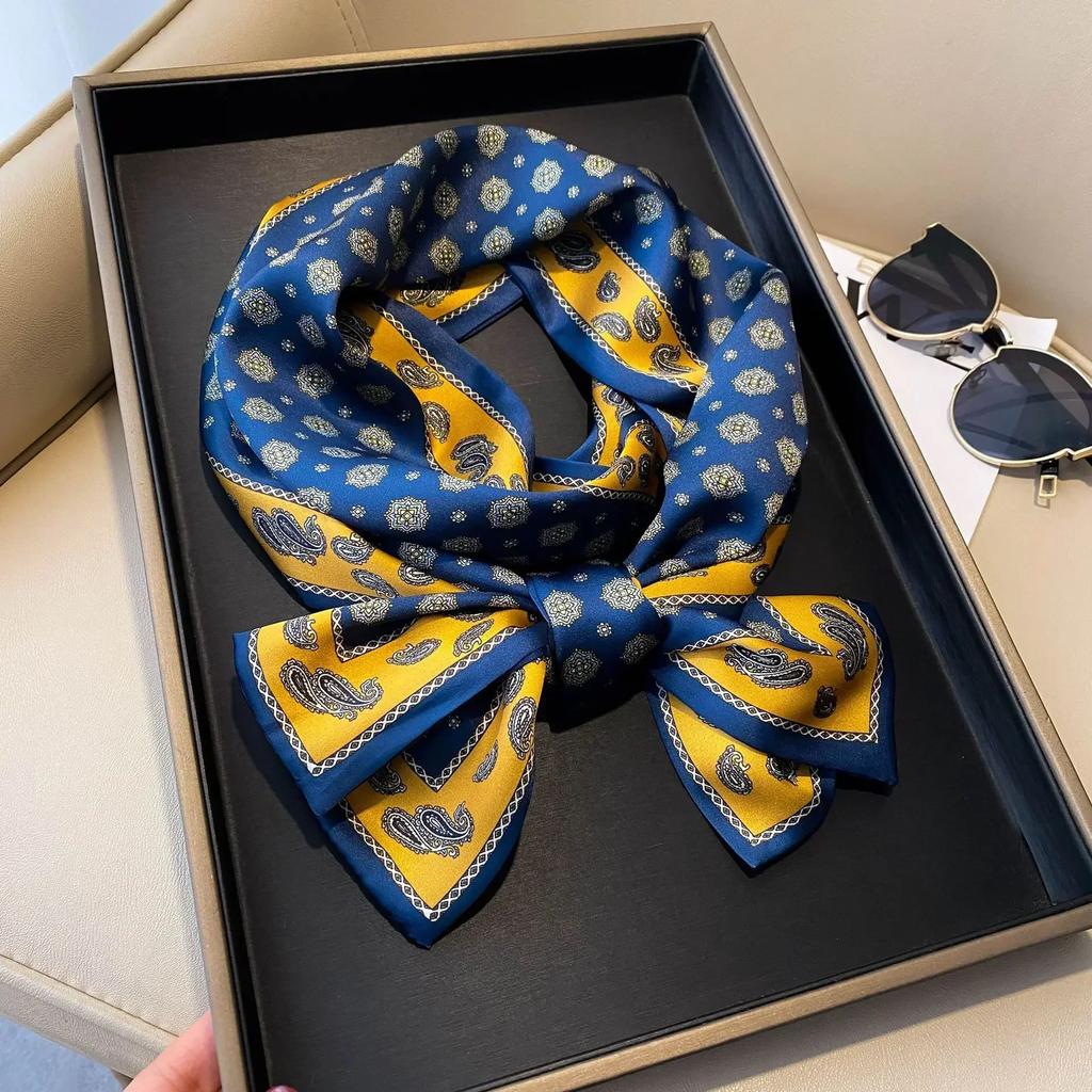 17*150cm Ribbon Silk Scarfs Female Luxury Design Hair Band Skinny Scarf Neck Ties Women Bag Scarves Neckerchief Foulard Lady