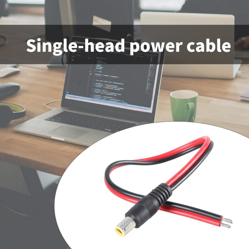 DC7909 Power Pigtails Cable 8mm Male/Female Plug to Bare Wire Open End Repair Cable 14AWG Barrels Power Wire Supply