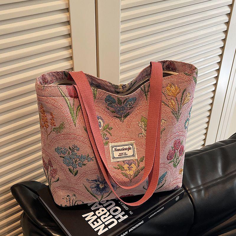 

Miss Nan This Year s Popular Bag Large Capacity 2025 New Arrival Niche Style One Shoulder Canvas Bag Work Clothing Tote Handbag Pink Large