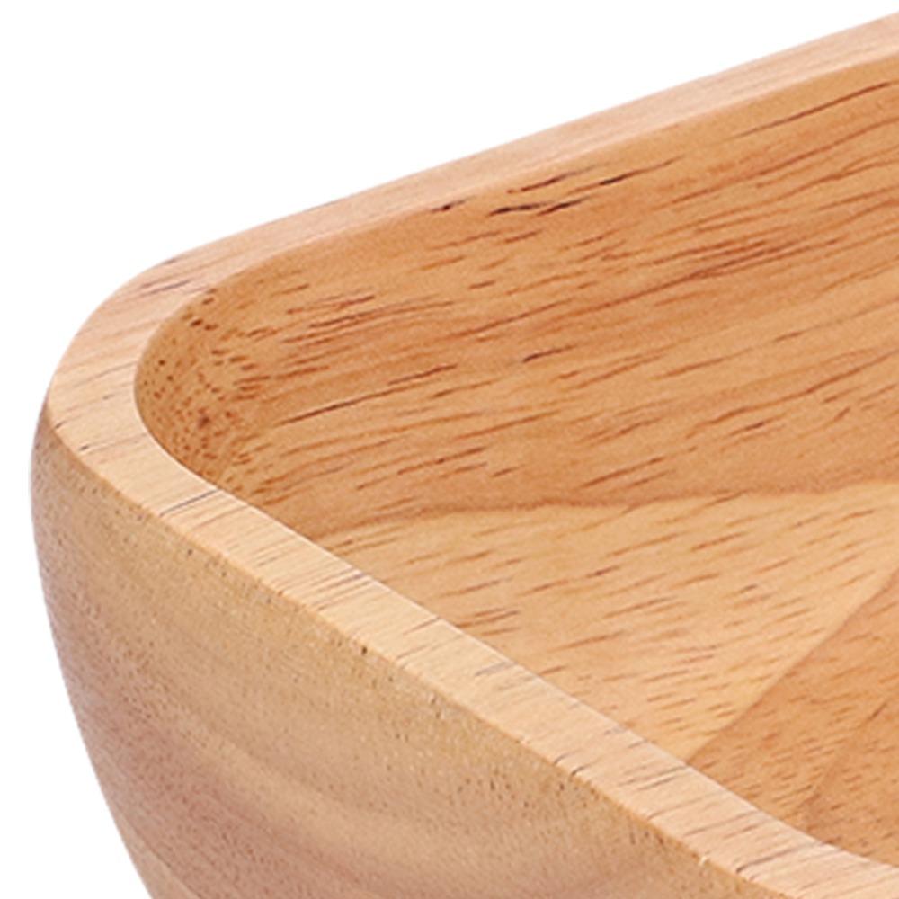 Square Wood Plate Wood Salad Plate Food Grade Safe Pastry Serving Dish Fruit Display