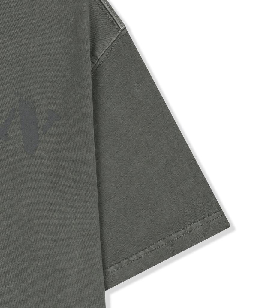 MATIN KIM Vintage Wahshed Overfit Top In Charcoal