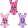 Kids Girls Anime Cartoon POP Singers Rumi Mira Zoey Print Ruffle Sleeveless One-piece Swimsuit Swimwear