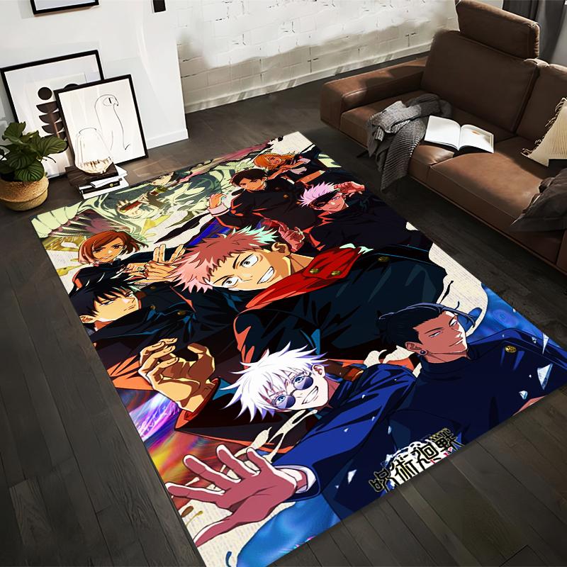 

Anime Style Carpet with Colorful Character Print for Home Decor Suitable for use as an anti-slip for living room bedroom sofas 40x60cm( 15x23in )