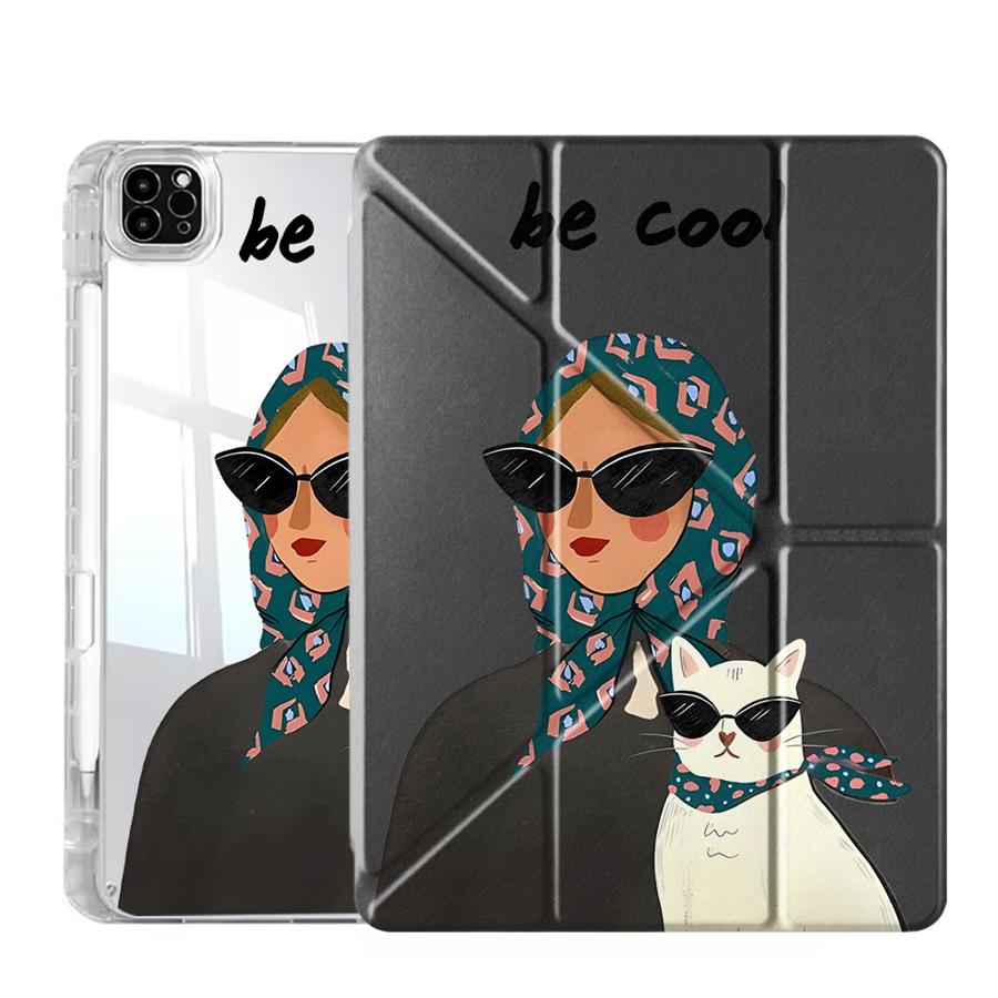 

Чехол для планшета для iPad Pro 2025 Air 4 5 M3 M2 1 2 M4 11 дюймов Mini 6 7 Pro 11-го 10-го 9-го 8-го 7-го 12,9 дюйма с подставкой Y-Fold Cover Крутой iPad Mini 6 8.3