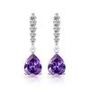 Fashion Classic  925 Sterling Silver Shining Water Drop AAA Zircon Women's Earrings