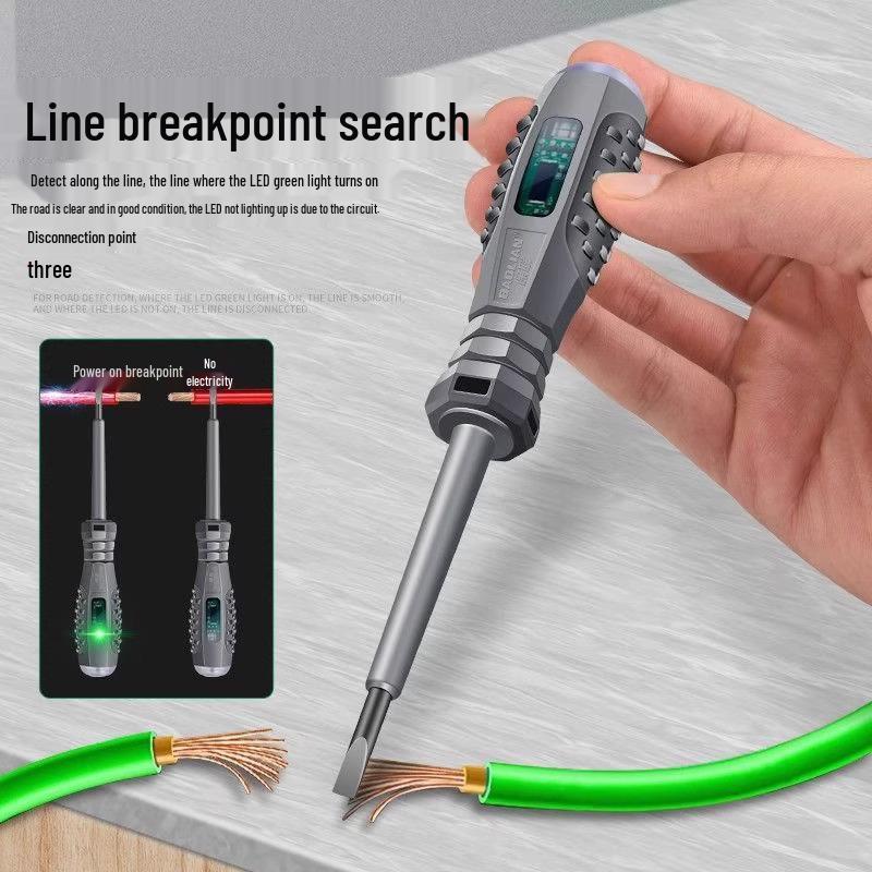 Elektriker Multifunktions Smart Induktionsschraubendreher: Stift-Tester für Kabelbrüche & Stromleckage, Hohes Drehmoment, Schlitz/Phillips.