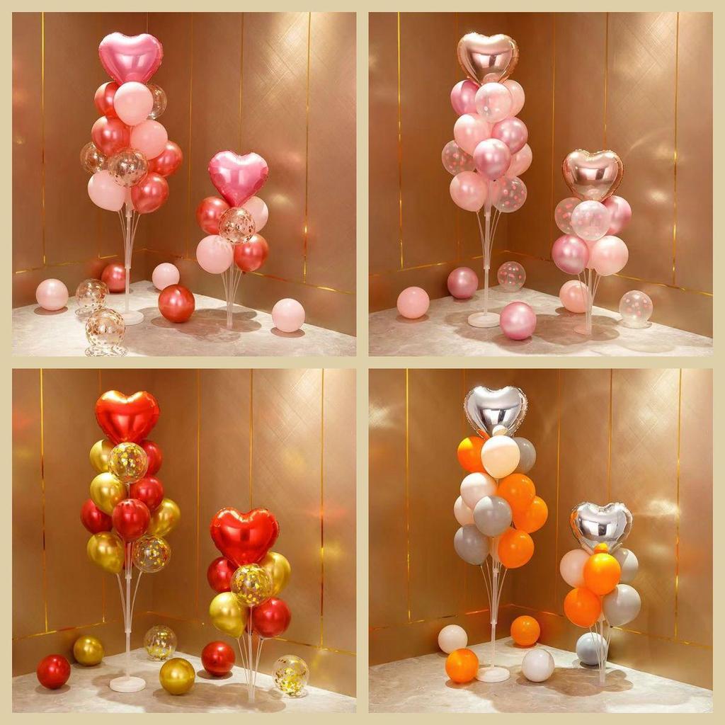 Alla hjärtans dag Ballongpelardekoration för fester: Idealisk för bröllop, födelsedagar och evenemang. Perfekt för en romantisk atmosfär.