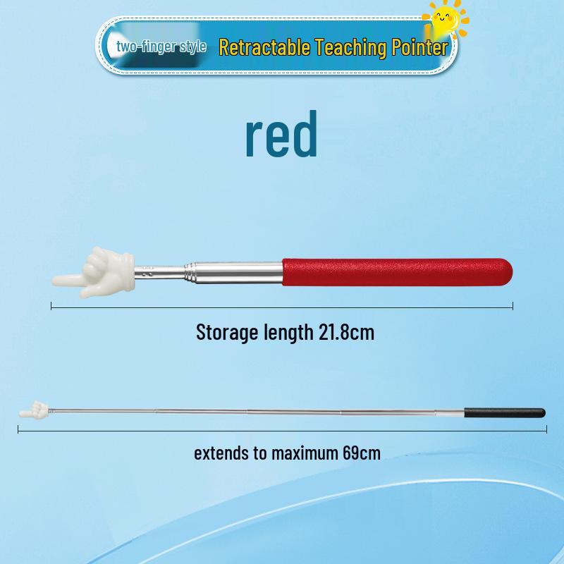 Telescopic Children's Pointer Pen: Stainless Steel Retractable Teaching Stick with Macaron Colors