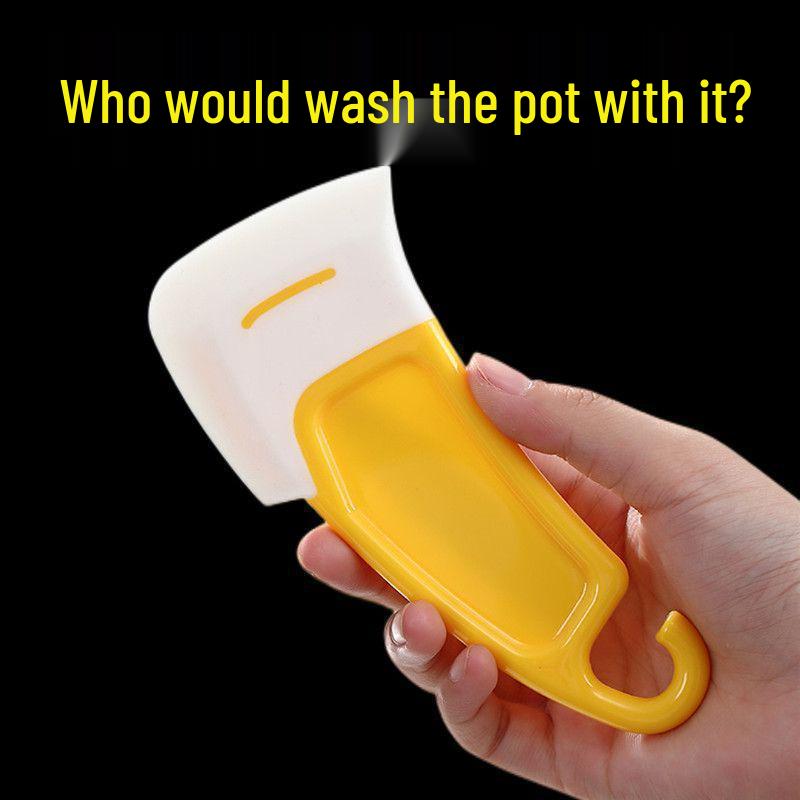 Silicone Non-Stick Dishwashing Scraper - Soft Pot Cleaning Tool