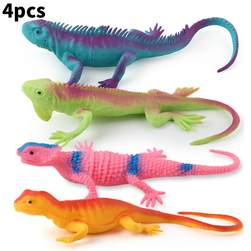 Forest Chameleon Lizards Plastic Toy Model For Kids Reptile Fans Gift Decoration