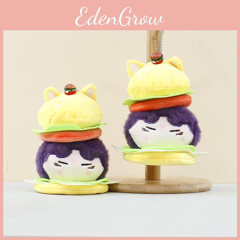 Hamburger Keychain Plush Bag Hanging Ornament Food Stuffed Toys Gift Accessories