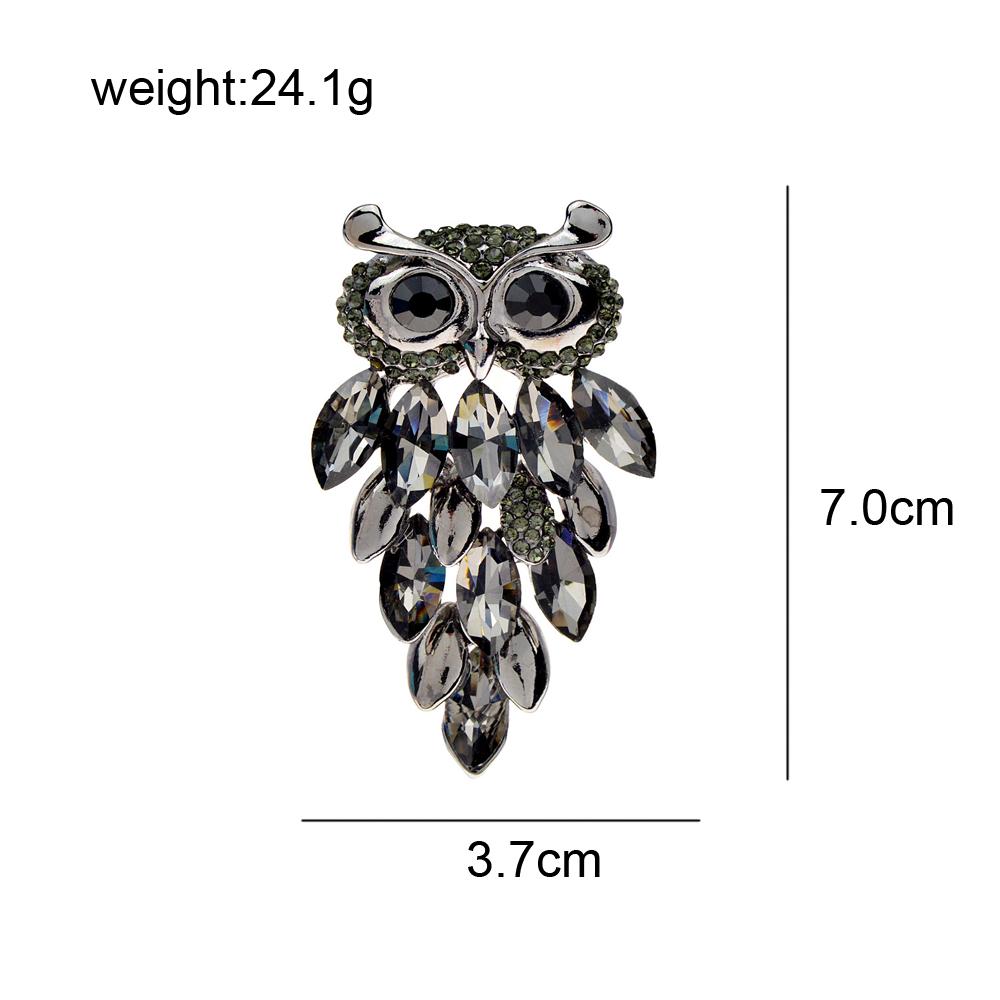 Rhinestone Owl Brooches For Women Fashion Animal Pin 2 Colors Available Coat Sweater Jewelry High Quality New