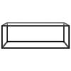 VidaXL Table basse Noir avec verre trempé 100x50x35 cm