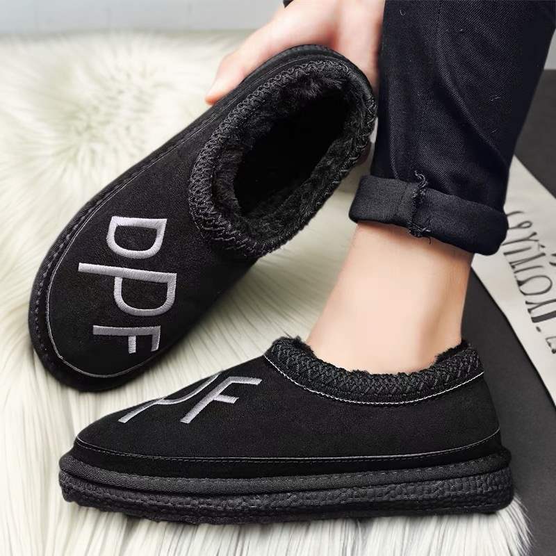 

Мужские и женские пары зимние новые нескользящие теплые утолщенные хлопковые сапоги обувь-хлебцы северо-восточные большие хлопковые сапоги 44