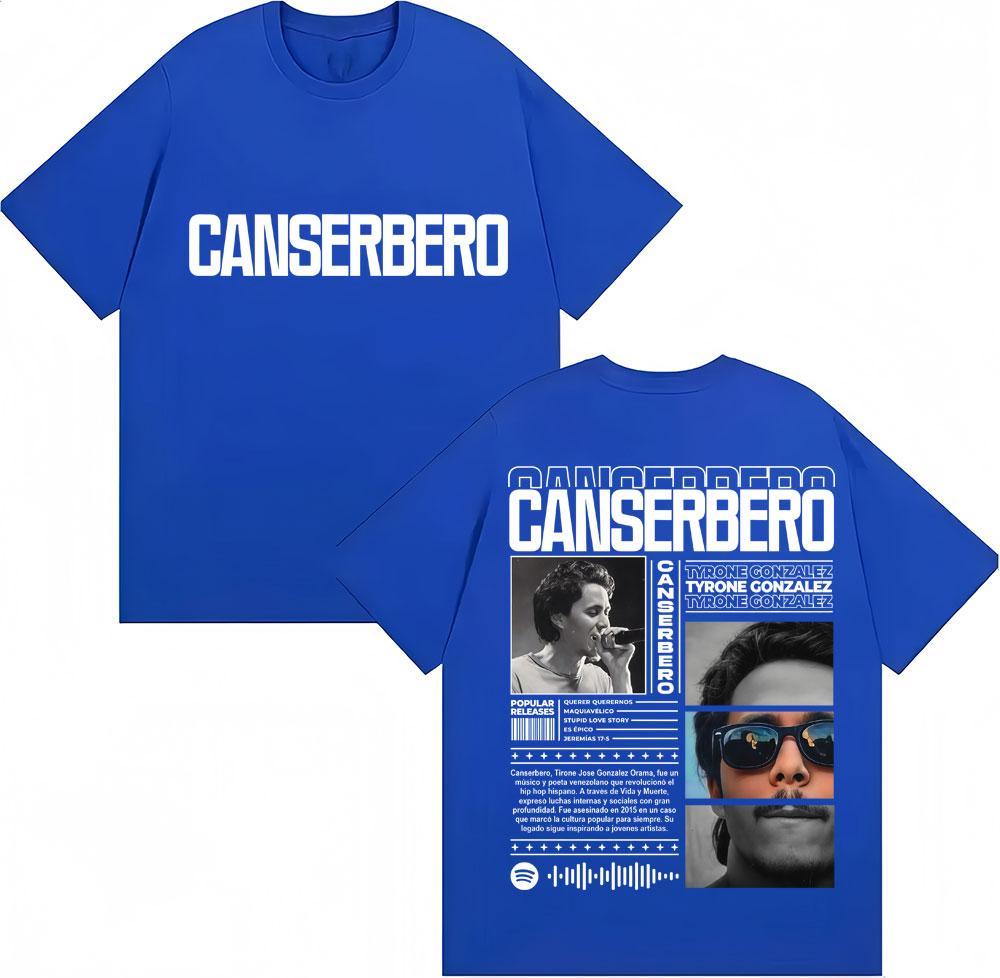 Rapper Canserbero Album Tour Print T Shirts Men Women Hip Hop Pop Music Vintage Tshirt Oversized Soft Cotton T Shirt Streetwear
