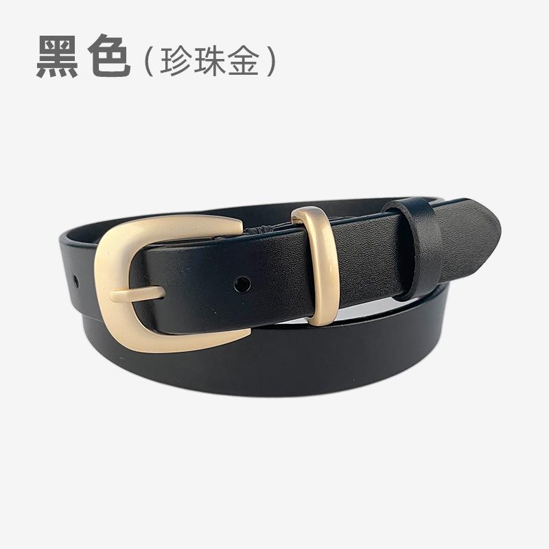 Retro High-End Women'S Leather Women'S Belt, Cowhide With Casual Pants, Jeans Decorative Women'S Belt