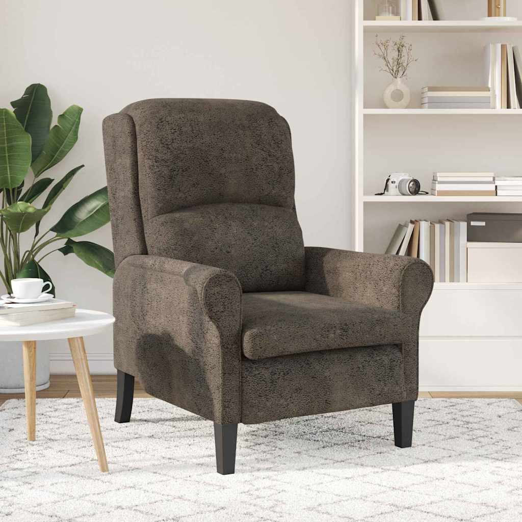 Armchair Dark Grey Synthetic Leather